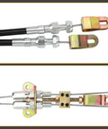 Solid Gold Universal Parking Brake Cable Replacement Kit With 110 Inch Durable Lines showing cable ends and hardware connections.