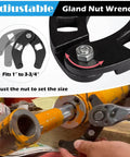 Universal Gland Nut Wrench For Hydraulic Cylinders, Heavy Duty Tool For Farm And Construction Equipment use demonstration