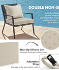 Beige Outdoor Seat Cushion 24 By 24 Inch Waterproof And Fade Resistant Deep Seat And Back Cushion for patio furniture.