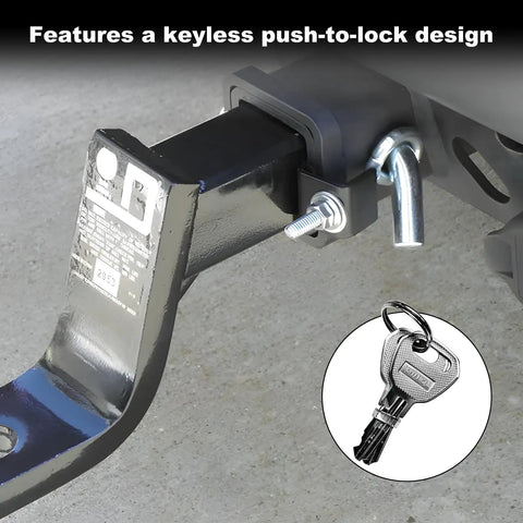 Five Eighths Inch Bent Heavy Duty Trailer Hitch Lock Pin For Class III And IV Two To Two And A Half Inch Receivers Anti Theft Padlock Style