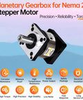 Ratio 5:1 Planetary Gearbox For Nema 23 Stepper Motors With Low Backlash 15 Arcmin and 8mm Shaft Bore