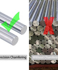 Two Pack 6mm By 300mm Linear Motion Rods For 3D Printers And DIY CNC, chrome plated rods with precision chamfering