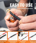 Close-up of 180 Piece Heat Shrink Tubing Kit With Adhesive Lined Three To One Shrink Ratio For Electrical Insulation And Marine Wire Repair in use