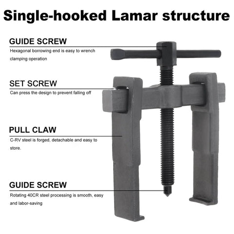 Two Jaw Gear Puller With Adjustable Arms For Internal And External Bearing Removal Heavy Duty 3 Inch Pulley Flywheel Gear
