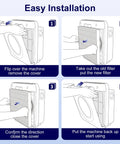 Easy installation steps for Three Pack AP-1512HH Filter Replacement, compatible with Airmega AP-1512HH and Airmega 200M Purifiers