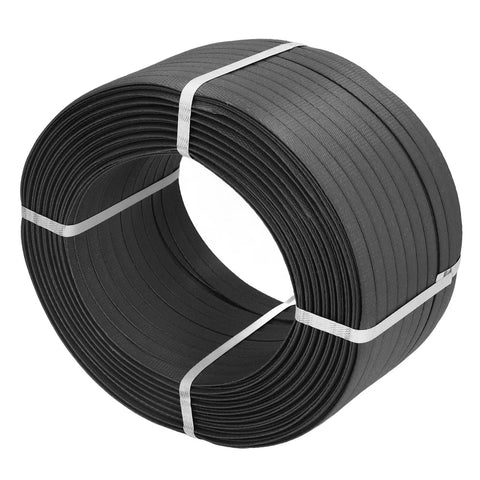 Heavy Duty Pp Manual Packing Belt Roll Killer Tensile Strength Strapping Tape For Hand Baler Tools 12.5mm Width 300m Length black strap roll.