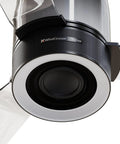 Close-up view of 48 Inch Smart Ceiling Fans with Lights and Remote/ App, 2.1 Speaker System's integrated speaker and fan blades.