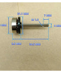 12V Brushless DC Drone Motor High Speed 28000 RPM PTZ Long Axis With Double Ball Bearing 2500KV side view with dimensions
