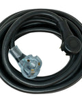 Coiled Beefy Heavy Duty RV Extension Cord For Campers, 30 Amp, 10 Gauge, 3 Conductor, 30 Ft Weather Resistant Black STW Power Cable