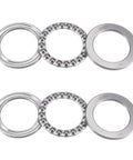 Front view of two thrust ball bearings, 45x65x14 mm, bearing steel, single-row