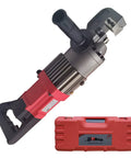 Powerful 1000W Electric Rebar Cutter For Fast 5/8 Inch Cutting With Portable Hydraulic Design And Efficient Motor, red and black tool with case