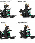 12 Wrap Coil Tattoo Machine Set, Traditional Tattoo Gun With Four Tunings Liner Power Liner Soft Shader Color Packer For Professional Artists