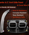 Center A/C dash vent grille panel with gray left/right trim, dual rectangular vents for 2008-2013 Corolla
