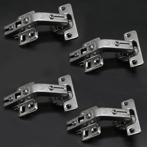 Rock Solid 135 Degree Kitchen Cabinet Hinges For Corner Cabinets With No Hassle Overlay Mount Hardware featuring removable brackets in chrome finish.