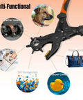 Heavy Duty Revolving Hole Punch Kit With Six Size Heads steel tool multi-functional for leather dog collars and DIY crafts