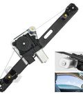 Rear Passenger Side Window Regulator With Motor For 2006-2012 BMW 3 Series E90 E91 E92 E93 Fits 328i 335i 325i 330i 323i M3 Power Window Lifter Replacement 748-469 Right, black metal and plastic component with motor, close-up of installed view.