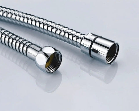 Extra Long Shower Hose 118 Inches 10 Feet Stainless Steel Polished Chrome Handheld Showerhead Extension Universal Half Inch Connection Anti Kink Flexible Durable Replacement With Brass Connectors