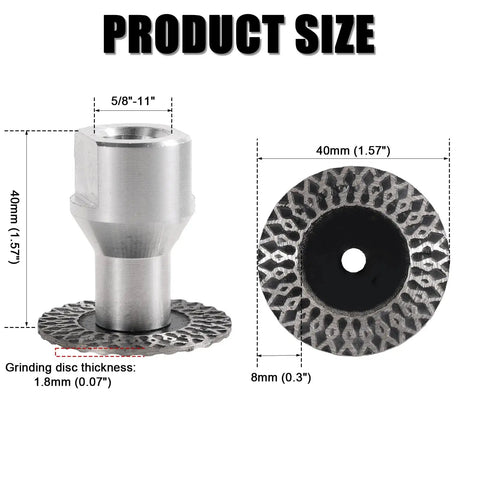 Hella Tough 40Mm Mini Diamond Engraving Blades with 5/8 Inch 11 Thread Flange and Mounting Bolts for Marble Granite Ceramic Stone.