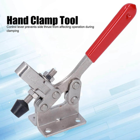 Stainless Steel Quick Toggle Clamp For Welding And Woodworking Positioning Clamp With Rock Solid Corrosion Resistant Metal Construction Anti Rust Durable Latch Action Soft Handle Cover For Easy Safe One Hand Operation