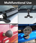 DIYMAG four rubber-coated mounting magnets with M5 threaded studs for light bars, cameras, and mirrors on vehicles