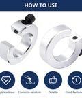 Four Pack Linear Rail Stop Collars For 20mm Shafts 20mm Bore 40mm OD 12mm Thick Aluminum With M5 Screws CNC Motion Guide System And Precision Stop Rings For Milling And CNC Machinery Built Heavy Duty And Reliable. Two aluminum stop collars with M5 screws