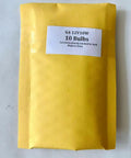 Pack of 10 G4 12V 10W halogen bulbs in yellow packaging, labeled for landscape lighting use.
