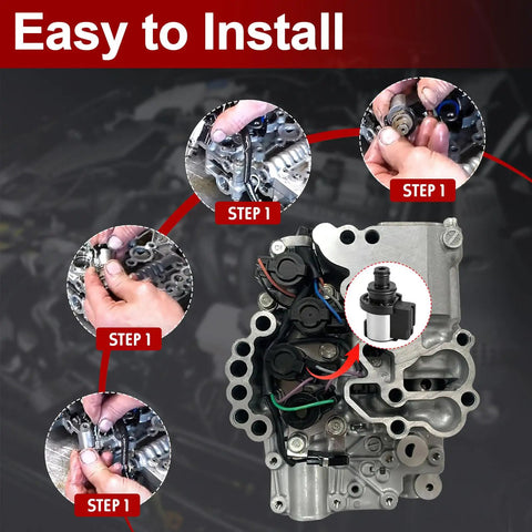 Torque Converter Lock-Up Solenoid 3.2 to 3.7 Ohm Replacement for Subaru CVT Transmissions Plug-and-Play Crosstrek Forester Legacy Outback Impreza 31825AA050 31706AA030 Black installed in CVT valve body