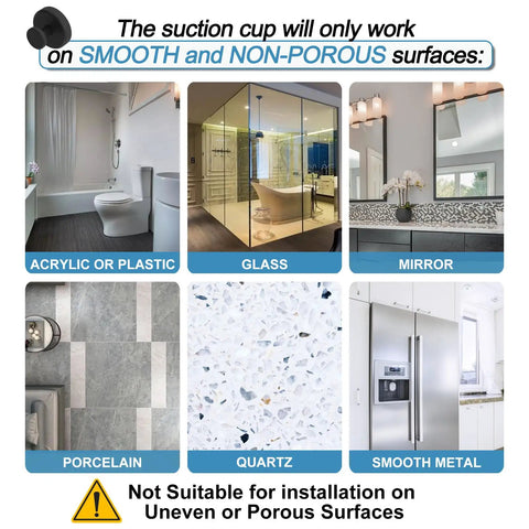 Heavy Duty Vacuum Suction Cup Hooks For Bathroom Shower Glass And Mirror Give Your Gear A Badass Lockdown Without Drilling Or Mess Totally Tight For Adding Towels Robes And Coats Black Two Pack