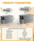 Heavy Duty Electric Nut And Coffee Bean Roaster With Thumb Turn Temp Dials Auto Shutoff Nonstick Drum Pan dimensions and product parameters.