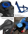Kids Electric Dirt Bike For Ages 3 6, 170W Racing Grade Electric Motorcycle With Aluminum Frame, Dual Power Modes, 24V Detachable Battery, 12 Inch Knobby Tires, Off Road Mini Racer For Backyard Tracks features frame, saddle, throttle, and battery display.