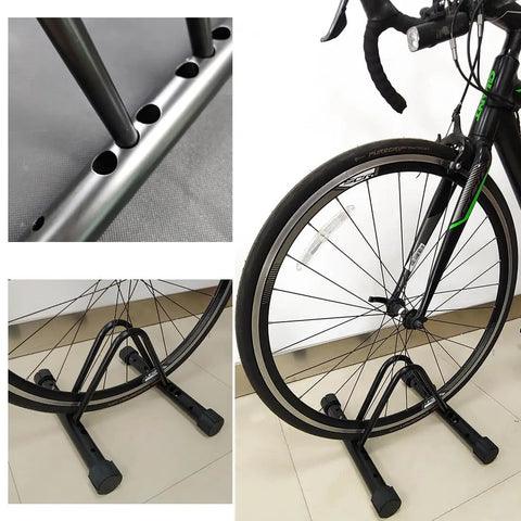 Beefy Heavy Duty Bicycle Parking Stand Floor And Wall Mounted Rack For Mountain Road And Kids Bikes with rustproof carbon steel