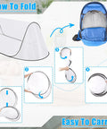 Foldable Large Pop Up Mosquito Net Tent Portable Foldable Mesh Shelter for Bed Camping Travel and Patio Breathable Lightweight Design