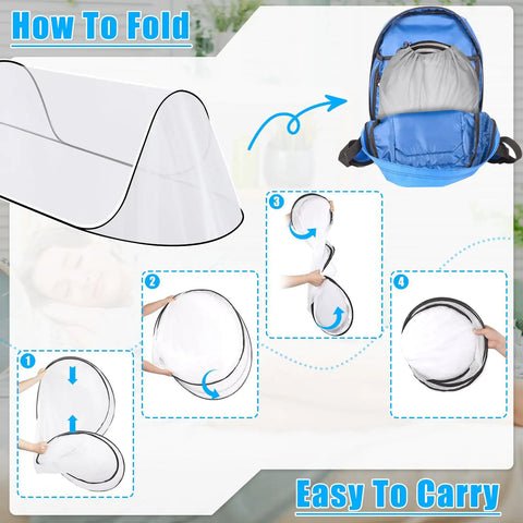 Foldable Large Pop Up Mosquito Net Tent Portable Foldable Mesh Shelter for Bed Camping Travel and Patio Breathable Lightweight Design