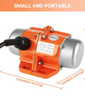 Small portable 100W Concrete Vibrator Motor 110V Single Phase 3600RPM Aluminum Alloy Case shown with dimensions.
