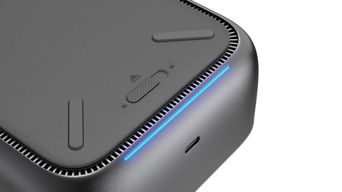 Premium Thunderbolt 4 Ultra Docking Station With 180W Power Delivery For Laptops Desktops showing top view with LED indicator.