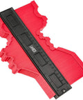 10 Inch Widen Profile Gauge Duplicator For Copying Irregular Shapes Fast, Handy Wood Template with Red Handle