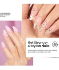 Nude Builder Gel Set With Base Coat And Top Coat HEMA Free, Pro Grade 8 In 1 Thickening Gel For Apex And Extension, decorated nails