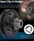 Crank Pulley Puller Kit close-up with 3-jaw clip-in design for LS Engines and Chrysler Dodge Jeep vehicles, harmonic balancer removal tool