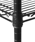 Close-up of Heavy Duty 5-Tier Wire Shelving Rack With 800 Lb Per Shelf And 4,000 Lb Total Capacity, NSF certification visible