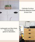 Six Pack Antique Black Cabinet Drawer Pulls With Three And A Half Inch Center To Center Hole Vintage Shell Metal Handles installed on kitchen cabinets and drawers.