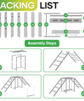 Assembly instructions for Chicken Coop Perch With Swing And Ladder Set For Backyard Farms Wooden Roosting Bar For 6 To 8 Chickens