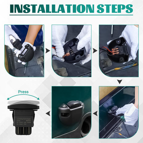 Installation steps for Club Car Precedent Forward Reverse Switch And Housing Kit For Precedent Onward Tempo Electric Golf Carts OEM 101856002 102508401 Plug And Play Easy Install Replacement Part Premium Quality Durable Build