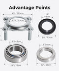 Beefed Up Rear Axle Bearing With Seal And Retainer Kit For Jeep Wrangler JK JKU 2007 Through 2017 with dimensions shown