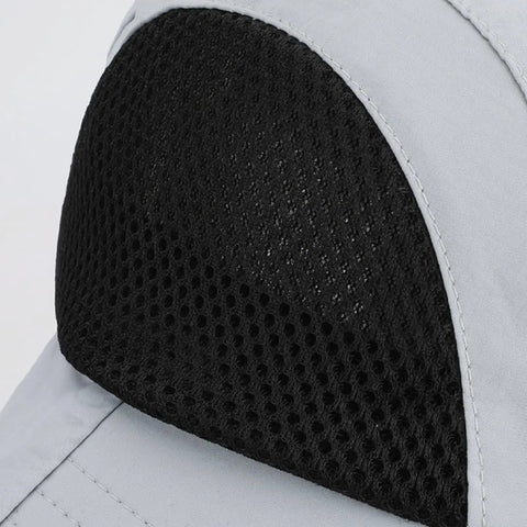 Solar Powered Fan Hat With Detachable USB Solar Power, mesh ventilation detail, breathable nylon fabric