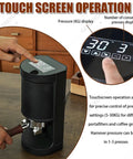 Electric Coffee Tamper 58mm Automatic Espresso Tool With Slick Adjustable Pressure From Five To Thirty Kilos for accurate pressure settings.