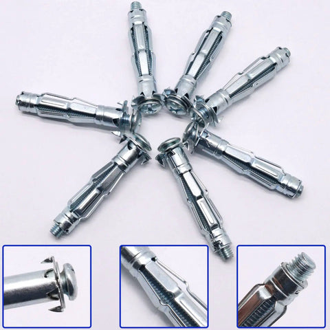 Heavy Duty Hollow Wall Anchors With Screws Kit, Carbon Steel Zinc Plated Molly Bolts For Drywall And Plaster, Expanding Anchors Assortment
