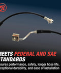 Element3 17.3 Inch Hydraulic Brake Hose With Hardware For Select Ford, Mazda And Mercury Models OE Spec High Performance Replacement