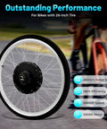 26 Inch Electric Bike Conversion Kit 48V 1000W Rear Hub Motor With 460 RPM PAS Sensor And LCD Display for bike performance