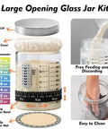 All In One Sourdough Starter Kit With 9 Inch Round And 10 Inch Oval Silicone Banneton Baskets, 40oz Sourdough Starter Jar with lid and tracker