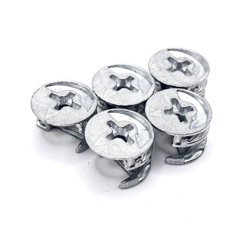 Straight Fire Heavy Duty Replacement Eccentric Cam Lock Nuts For Home Furniture Setup Rack Secure Panel Fasteners And Wooden Cabinet Gear Guaranteed To Nail Your Build Part 110630 Compatible, silver finish.